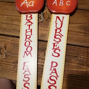 Teacher Bathroom and Nurse Hall Pass